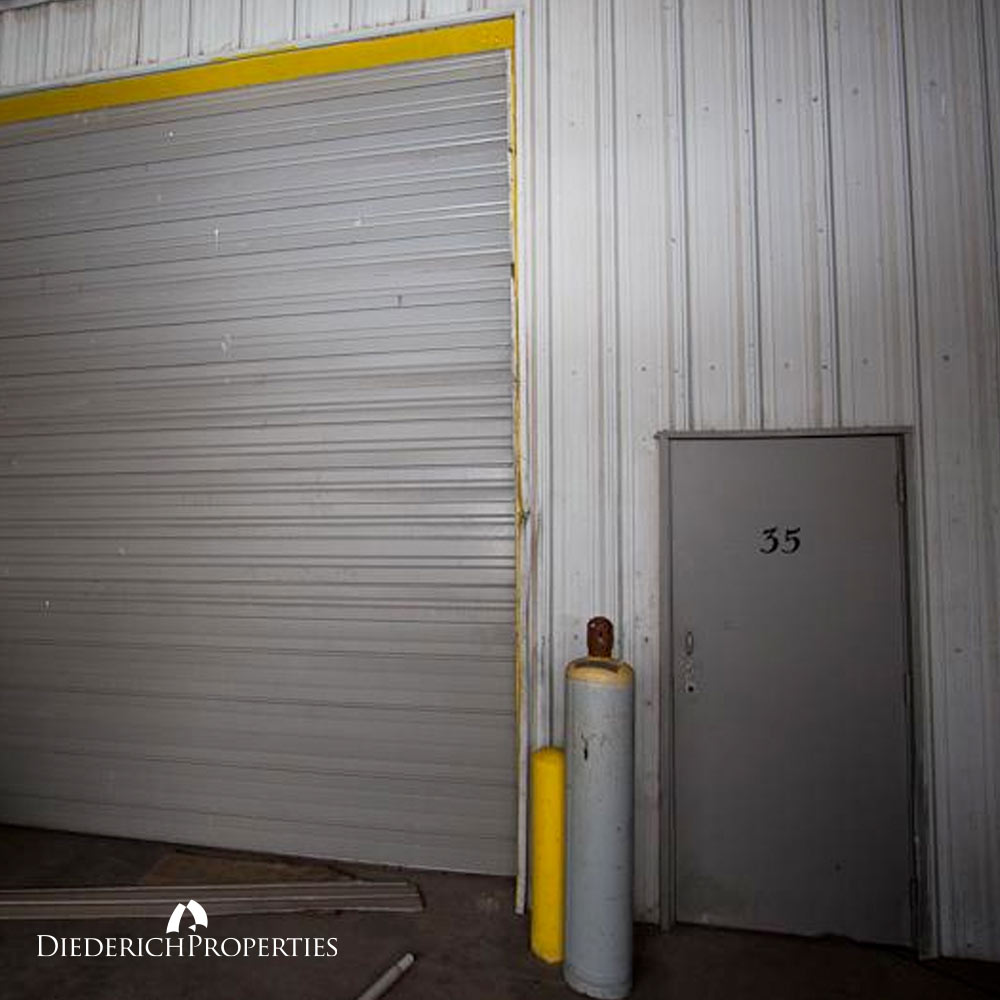Diederich Properties Garage Door Large Storage Unit in Marion Illinois