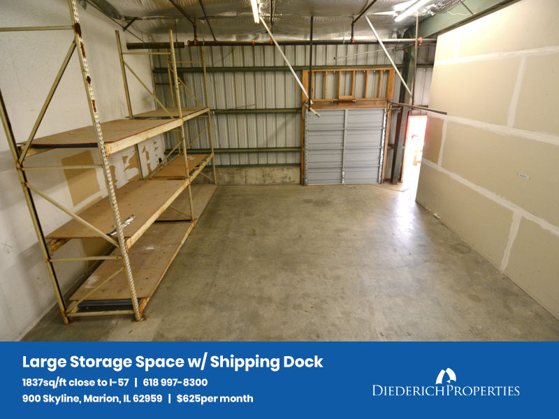 diederich properties rental listing for large storage space in marion illinois with shipping dock